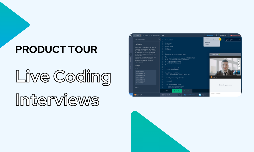 Glider AI Guided Product Tour Live Coding Interviews
