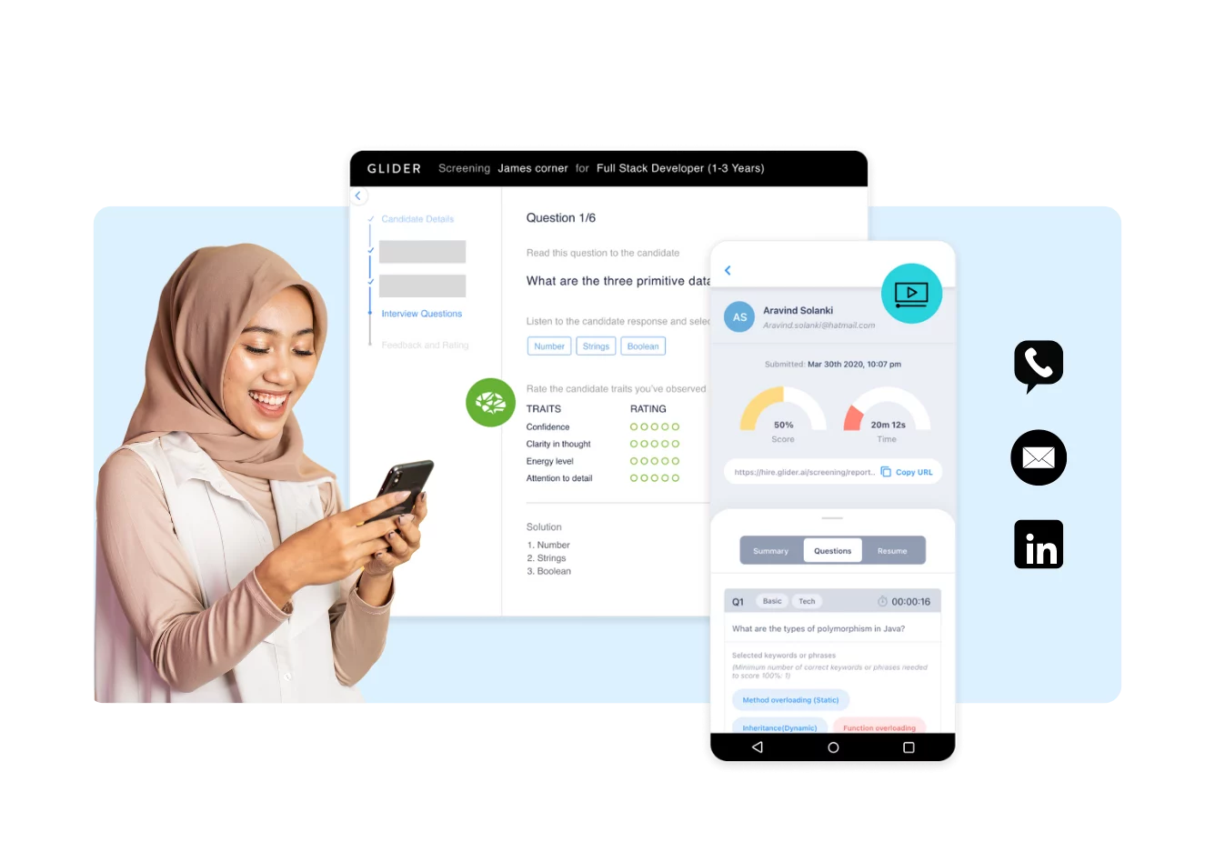 Glider AI Text Recruiting Connect Multichannel Outreach