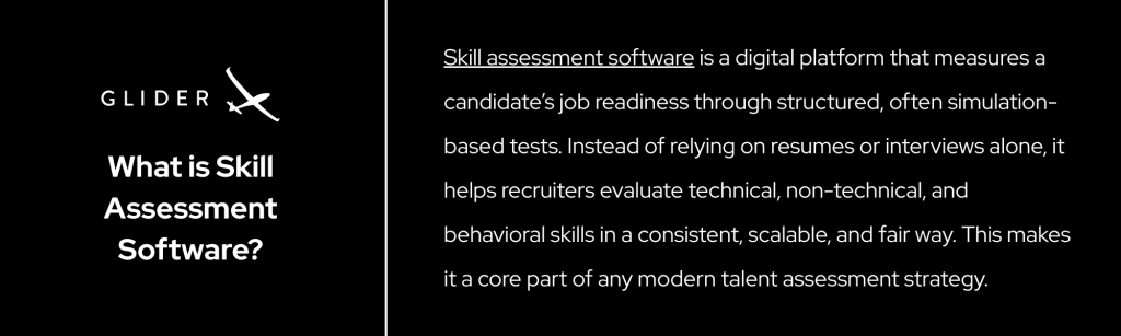 What is skill assessment software definition